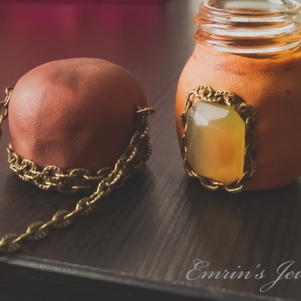 Handcrafted Stash/wish Jar Necklace
